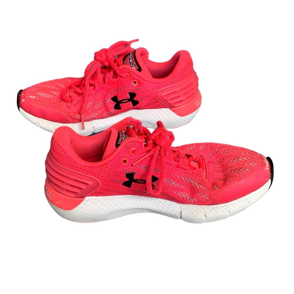 UNDER ARMOUR CHARGED ROGUE ATHLETIC SHOES HYPER PUNCH WOMENS 5 YOUTH 3.5 NICE - Picture 3 of 7